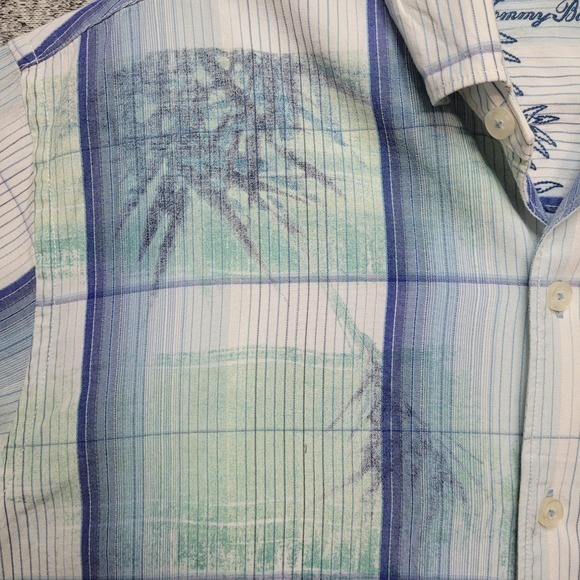 Tommy Bahama Men's Palm Tree Plaid Button Up Shirt‎ - Size L - Picture 5 of 11